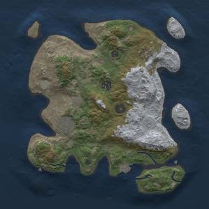 Thumbnail Rust Map: Procedural Map, Size: 3000, Seed: 855584259, 8 Monuments