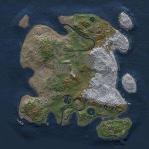 Thumbnail Rust Map: Procedural Map, Size: 3000, Seed: 855584259, 8 Monuments