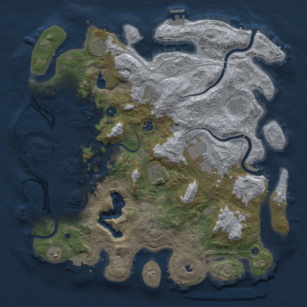 Rust Map: Procedural Map, Size: 4250, Seed: 28474837, 15 Monuments