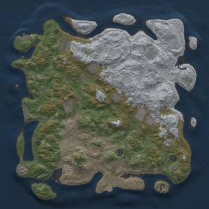 Thumbnail Rust Map: Procedural Map, Size: 4500, Seed: 1042150053, 19 Monuments