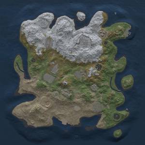 Thumbnail Rust Map: Procedural Map, Size: 3500, Seed: 1907848277, 16 Monuments