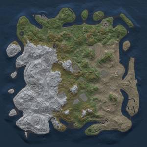 Thumbnail Rust Map: Procedural Map, Size: 4500, Seed: 48477383, 19 Monuments