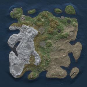 Thumbnail Rust Map: Procedural Map, Size: 3500, Seed: 1642137777, 15 Monuments