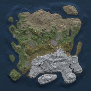 Thumbnail Rust Map: Procedural Map, Size: 3500, Seed: 1594404161, 15 Monuments