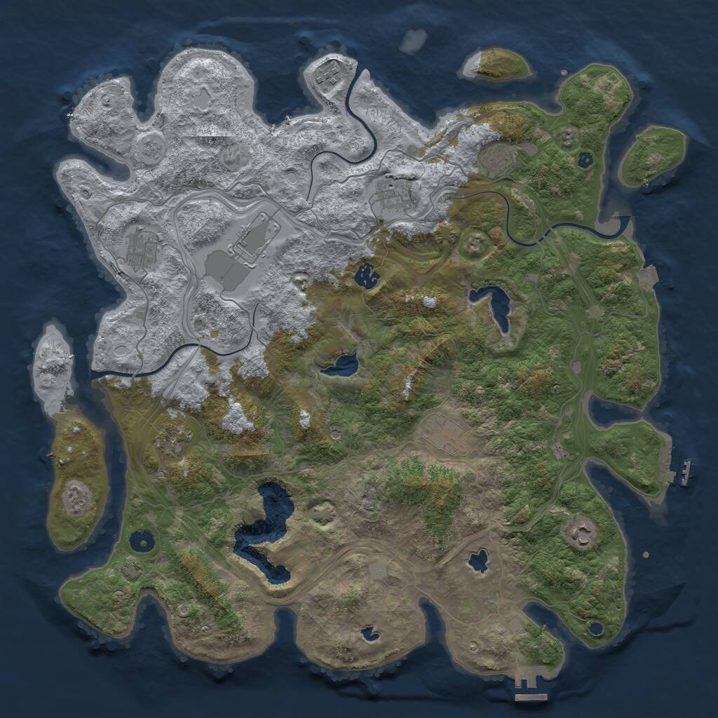 Rust Map: Procedural Map, Size: 4500, Seed: 723197, 15 Monuments