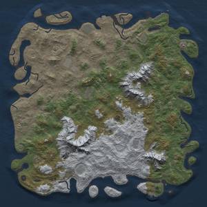 Thumbnail Rust Map: Procedural Map, Size: 6000, Seed: 1711280786, 19 Monuments