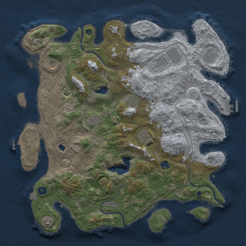 Rust Map: Procedural Map, Size: 4250, Seed: 12505, 15 Monuments