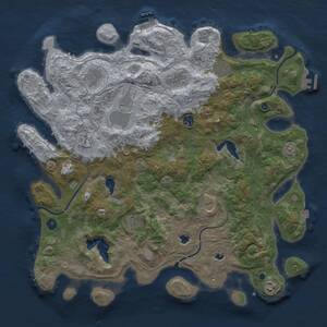 Thumbnail Rust Map: Procedural Map, Size: 4500, Seed: 938341889, 16 Monuments