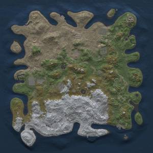 Thumbnail Rust Map: Procedural Map, Size: 4500, Seed: 142069, 19 Monuments