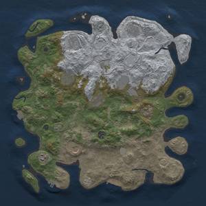 Thumbnail Rust Map: Procedural Map, Size: 4000, Seed: 2047698831, 18 Monuments