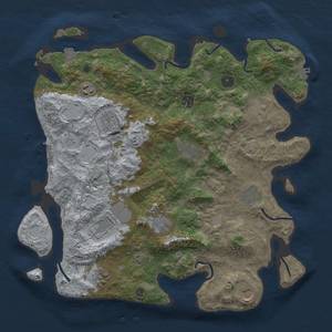 Thumbnail Rust Map: Procedural Map, Size: 4000, Seed: 1744686809, 19 Monuments