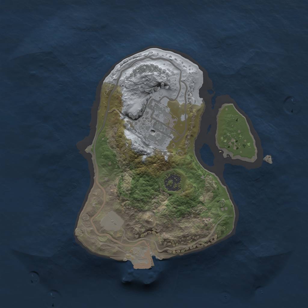 Rust Map: Procedural Map, Size: 1742, Seed: 477084774, 4 Monuments