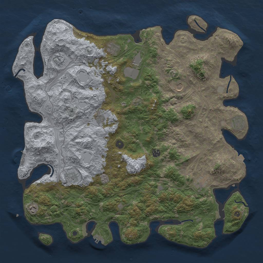 Rust Map: Procedural Map, Size: 4750, Seed: 578469103, 19 Monuments