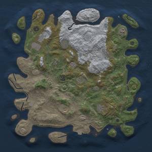 Thumbnail Rust Map: Procedural Map, Size: 4250, Seed: 589598187, 16 Monuments