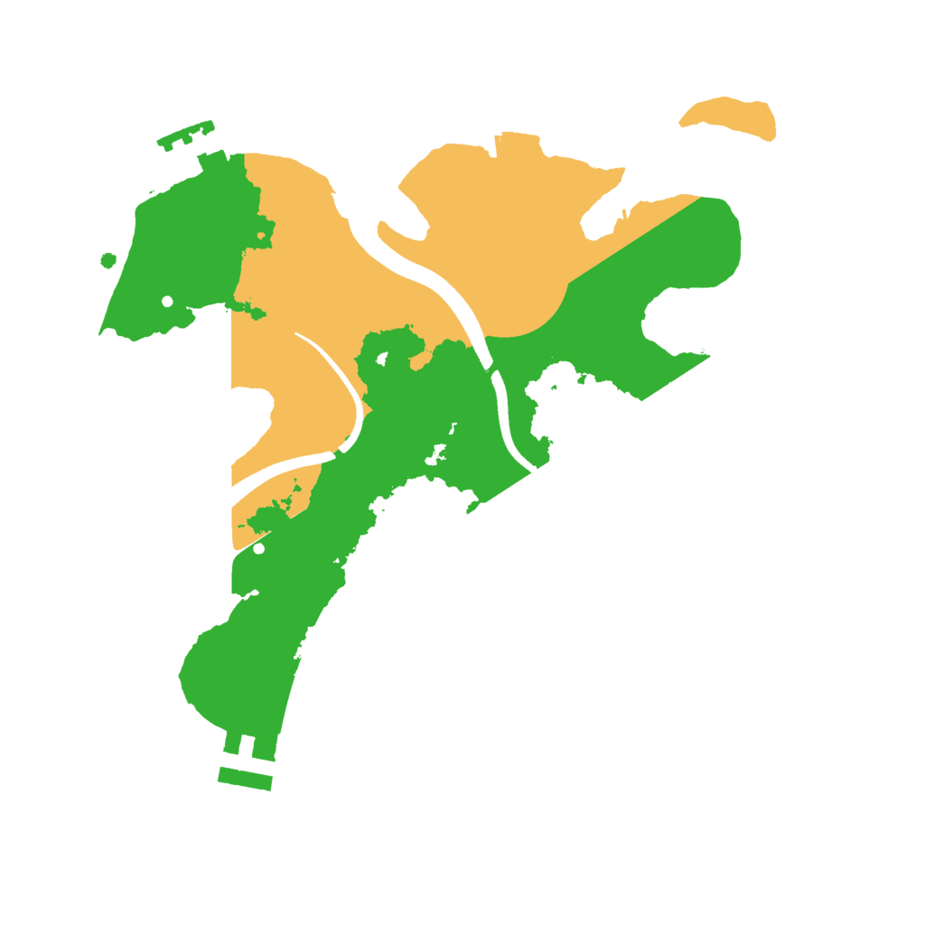 Biome Rust Map: Procedural Map, Size: 2400, Seed: 565227962