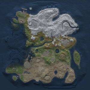 Thumbnail Rust Map: Procedural Map, Size: 3300, Seed: 1258169990, 14 Monuments