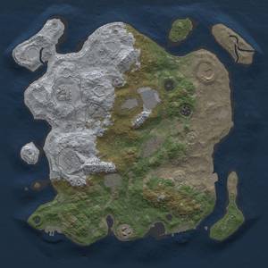 Thumbnail Rust Map: Procedural Map, Size: 3700, Seed: 7485965, 16 Monuments