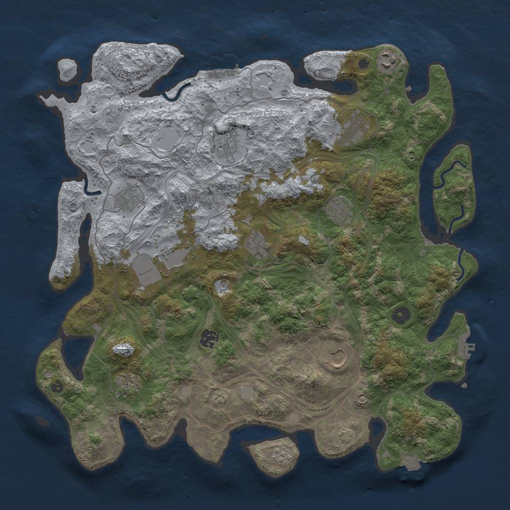 Rust Map: Procedural Map, Size: 4250, Seed: 636602665, 19 Monuments