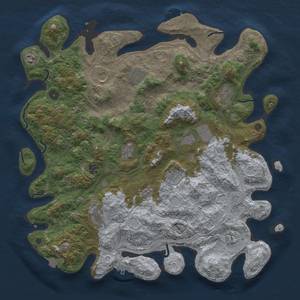 Thumbnail Rust Map: Procedural Map, Size: 4500, Seed: 1317994391, 19 Monuments