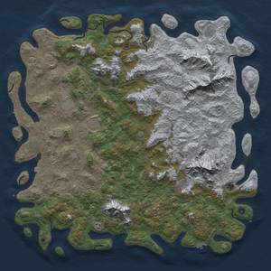 Thumbnail Rust Map: Procedural Map, Size: 6000, Seed: 18111, 19 Monuments