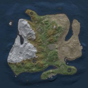 Thumbnail Rust Map: Procedural Map, Size: 3000, Seed: 1948170096, 12 Monuments