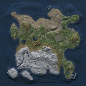 Thumbnail Rust Map: Procedural Map, Size: 3000, Seed: 1480572364, 9 Monuments