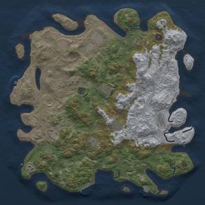 Thumbnail Rust Map: Procedural Map, Size: 4500, Seed: 780935221, 19 Monuments