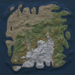 Thumbnail Rust Map: Procedural Map, Size: 4500, Seed: 619897704, 19 Monuments