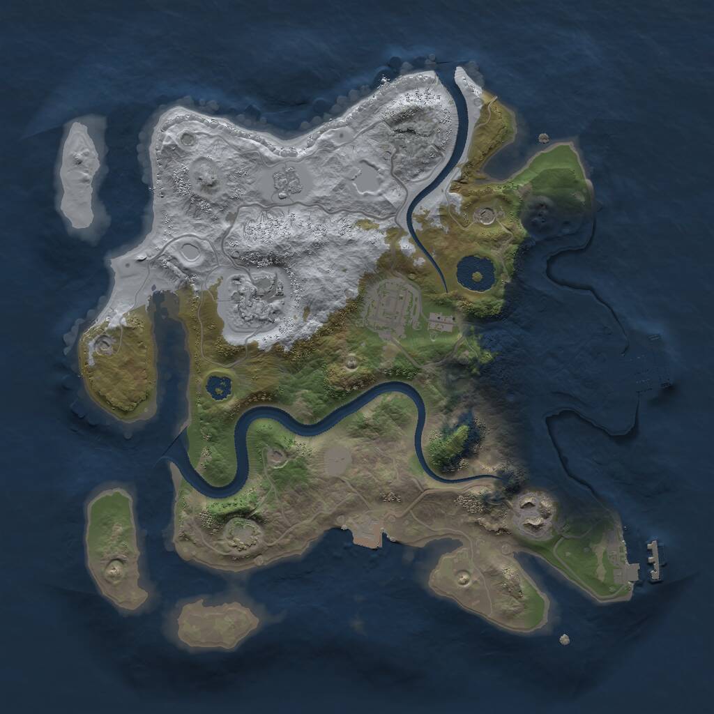 Rust Map: Procedural Map, Size: 2850, Seed: 313255921, 9 Monuments