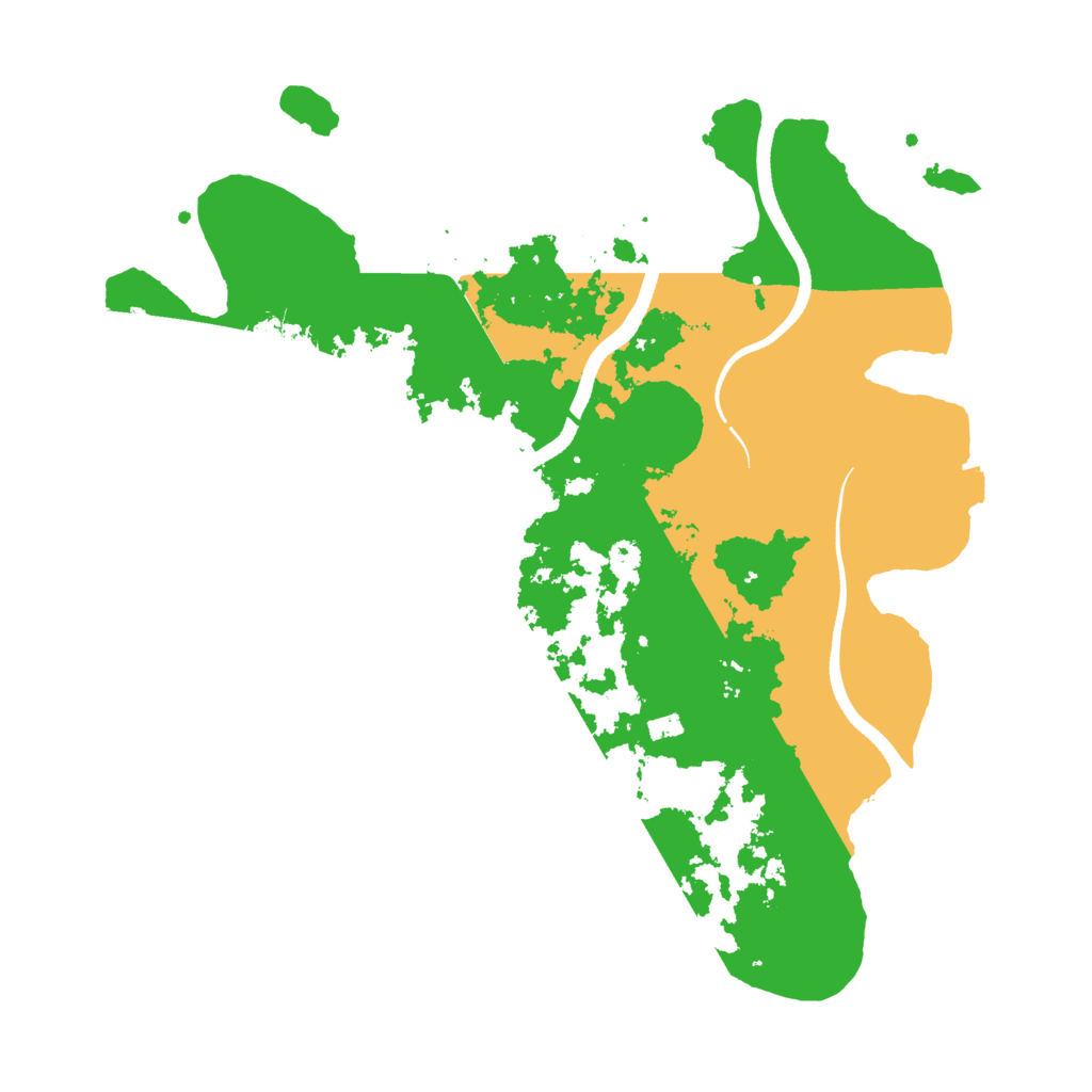 Biome Rust Map: Procedural Map, Size: 3500, Seed: 481329175