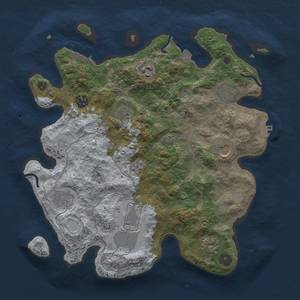 Thumbnail Rust Map: Procedural Map, Size: 3500, Seed: 481329175, 17 Monuments