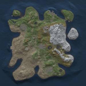 Thumbnail Rust Map: Procedural Map, Size: 3000, Seed: 100000, 12 Monuments