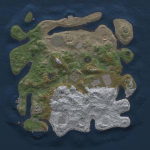 Thumbnail Rust Map: Procedural Map, Size: 3500, Seed: 787378336, 16 Monuments