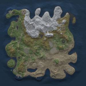 Thumbnail Rust Map: Procedural Map, Size: 3500, Seed: 5498432, 16 Monuments