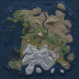 Thumbnail Rust Map: Procedural Map, Size: 3800, Seed: 131946861, 15 Monuments