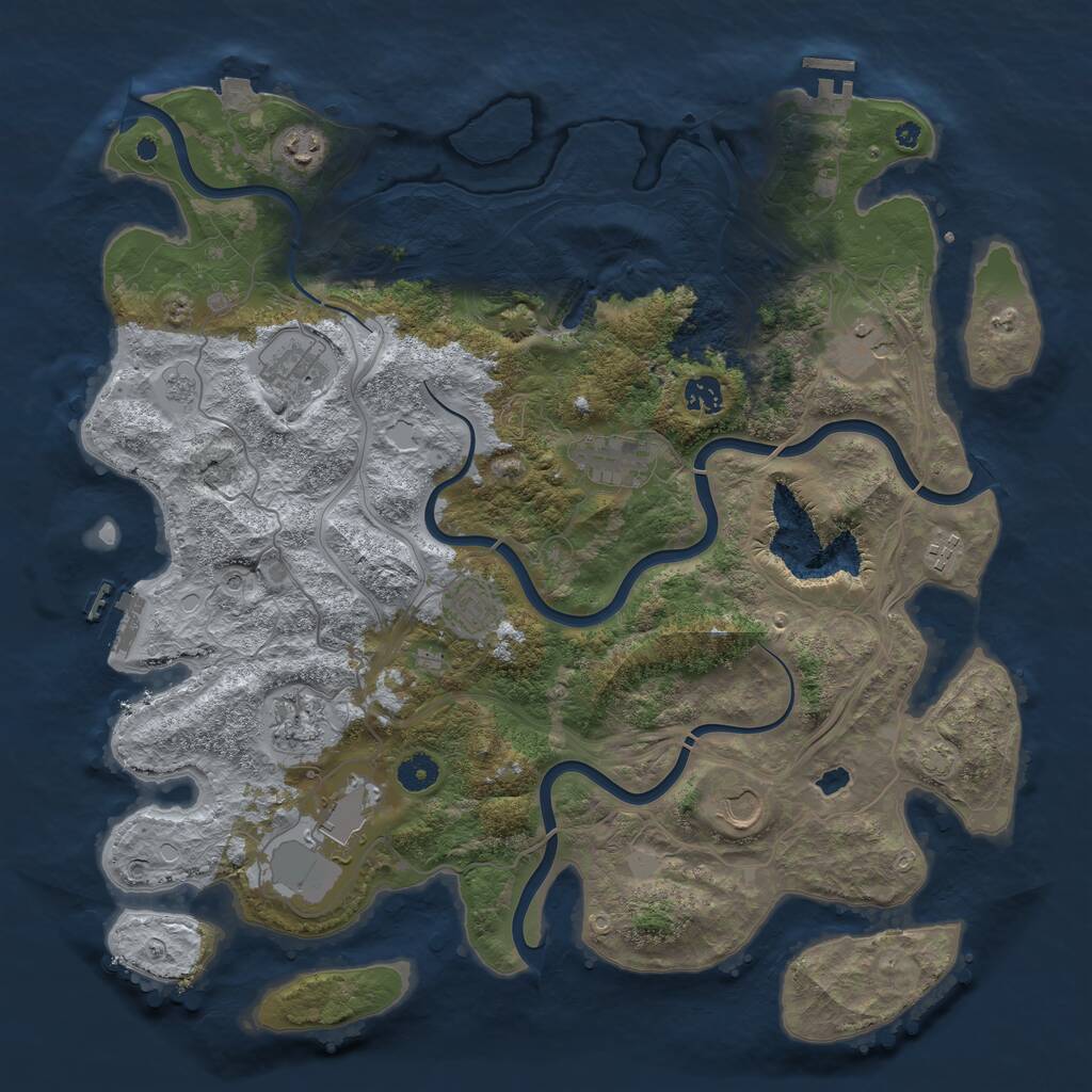 Rust Map: Procedural Map, Size: 4250, Seed: 1551162193, 16 Monuments