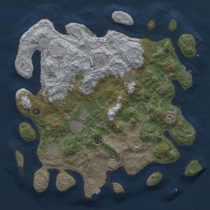 Thumbnail Rust Map: Procedural Map, Size: 4050, Seed: 1818558883, 17 Monuments