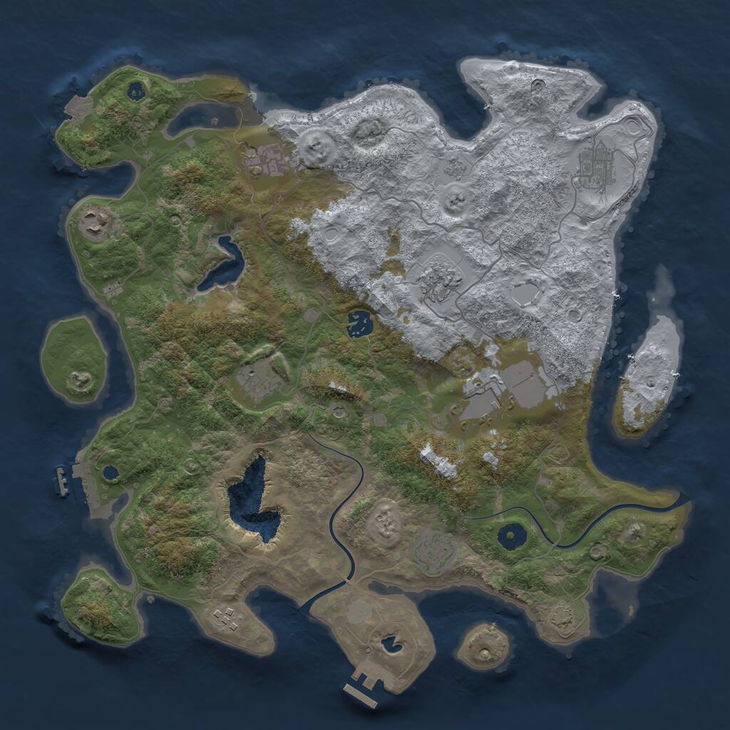 Rust Map: Procedural Map, Size: 4000, Seed: 7139, 15 Monuments