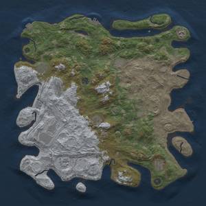 Thumbnail Rust Map: Procedural Map, Size: 4500, Seed: 1639105362, 19 Monuments