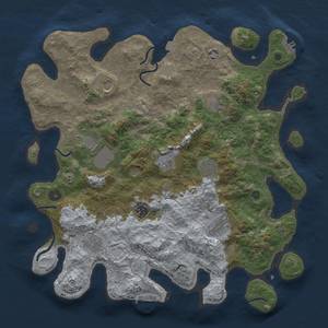 Thumbnail Rust Map: Procedural Map, Size: 4000, Seed: 798160228, 18 Monuments