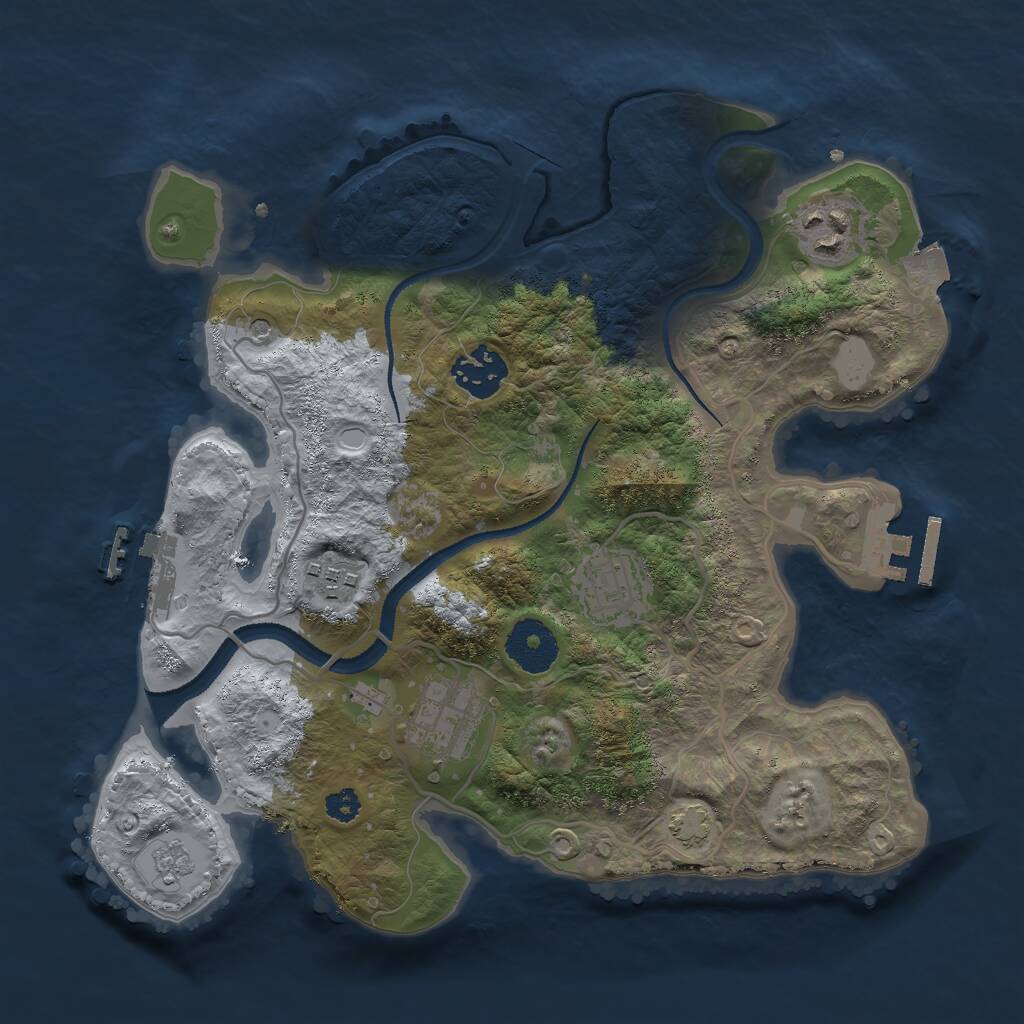 Rust Map: Procedural Map, Size: 3000, Seed: 575321182, 11 Monuments
