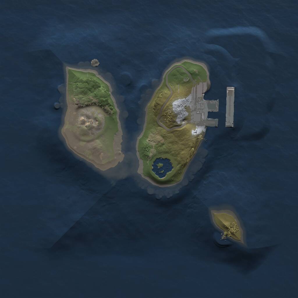 Rust Map: Procedural Map, Size: 1500, Seed: 1894691536, 2 Monuments