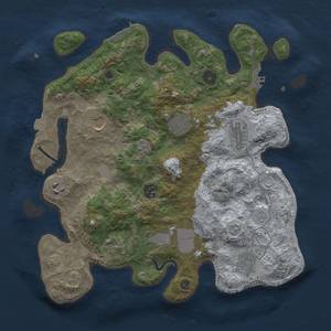 Thumbnail Rust Map: Procedural Map, Size: 3500, Seed: 672354665, 16 Monuments