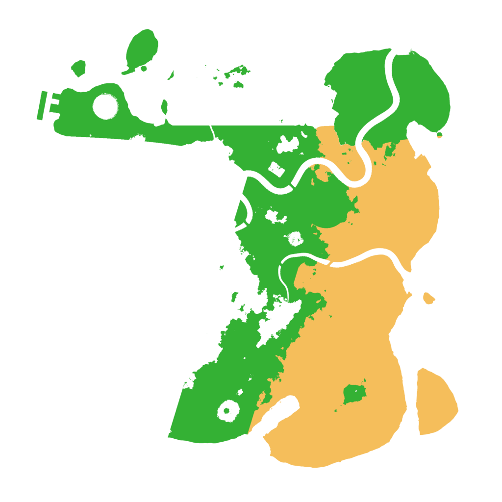 Biome Rust Map: Procedural Map, Size: 3500, Seed: 1254878