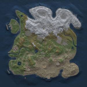 Thumbnail Rust Map: Procedural Map, Size: 3500, Seed: 18042, 14 Monuments