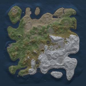 Thumbnail Rust Map: Procedural Map, Size: 3500, Seed: 728808321, 17 Monuments