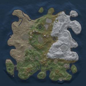 Thumbnail Rust Map: Procedural Map, Size: 3700, Seed: 334501666, 17 Monuments