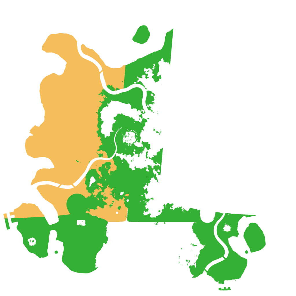 Biome Rust Map: Procedural Map, Size: 3700, Seed: 334501666