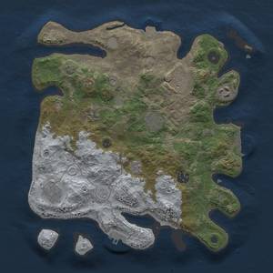 Thumbnail Rust Map: Procedural Map, Size: 3250, Seed: 1423527932, 15 Monuments