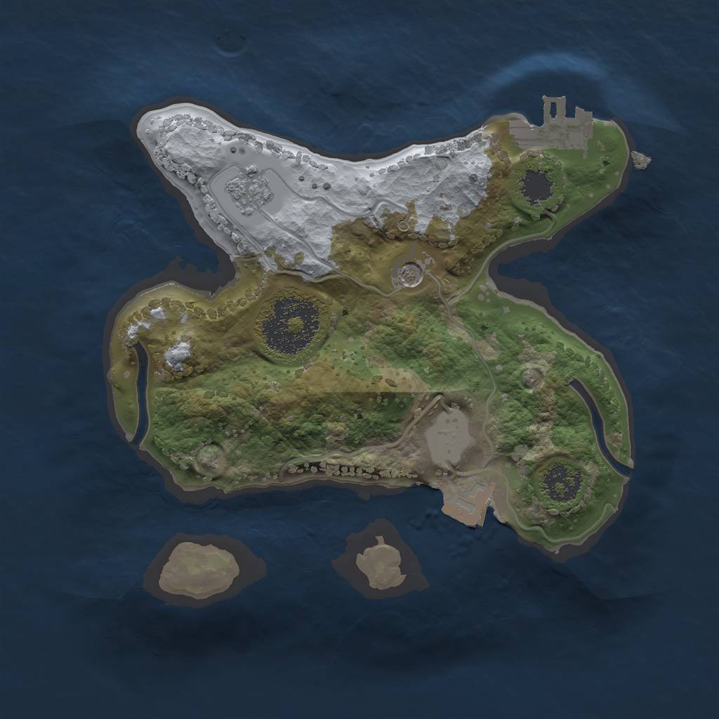 Rust Map: Procedural Map, Size: 1900, Seed: 571466760, 6 Monuments